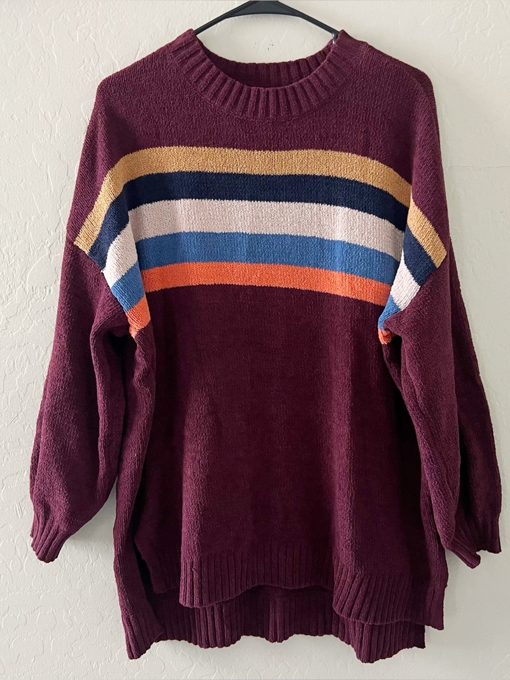 American Eagle Outfitters Maroon Oversized Sweater